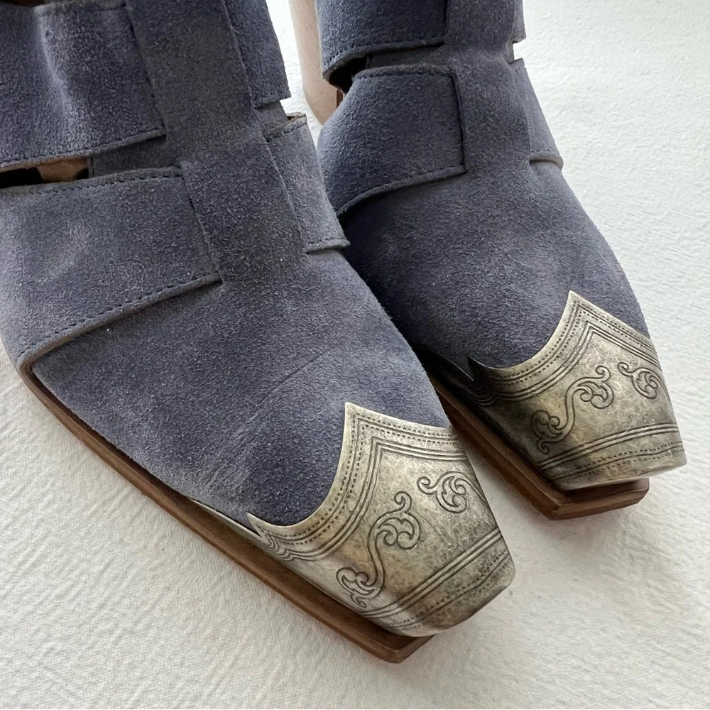 FREE PEOPLE Women’s BRAYDEN Fisherman Western Booties Snip Toe New Size 6